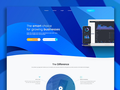 Homepage Redesign for long-term client blue clean design gradient gradients hue interaction design ixd the special something ui ui design user interface ux