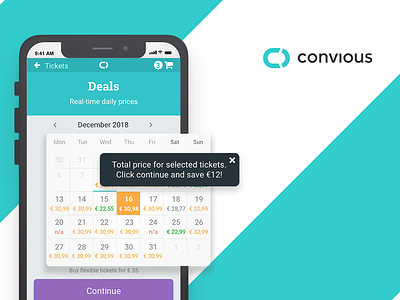 Convious real-time pricing solution artificial intelligence mobile design mobile first ui ui design user interface user interface design ux design