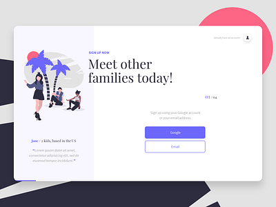 Travel Onboarding Concept concept create account illustration onboard onboarding onboarding screen purple signup social network testimonial travel travel app traveling ui