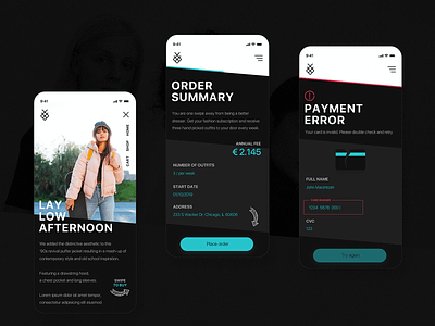 Fashion Platform Design checkout clean clothing error fashion fashion app fashion design mobile first mobile ui order payment ui user interface ux
