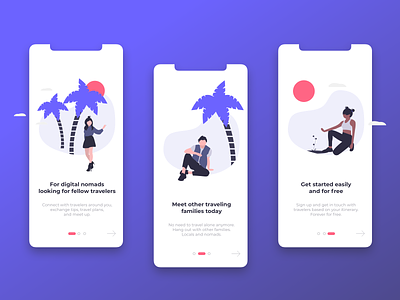 Travel Concept Onboarding Rebound // Mobile First