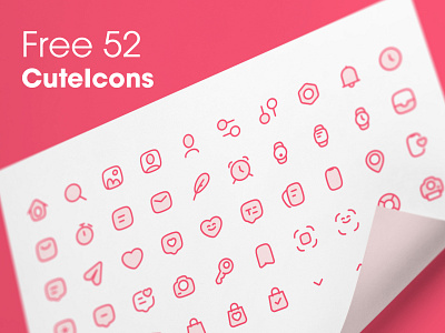 Free 52 - CuteIcons Round Set