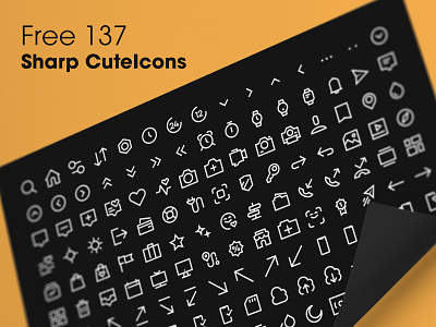 Free 137 - CuteIcons Sharp Edition Set