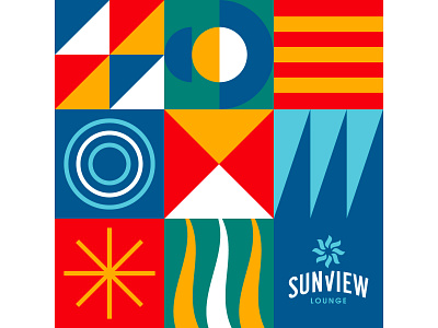 Sunview design illustration logo redesign vector