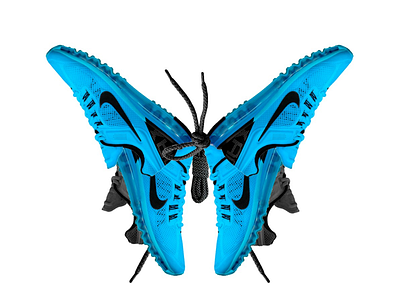 Nike Butterfly blue butterfly nike photoshop run