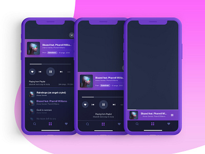 UI Music Player iphone x iphone xs music music player play song ui ux