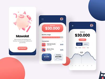 Mawolat || Wallet App 2020 trend branding design mobile mobile app ui