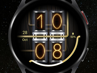 Nixie Numbers Watch Face figma graphic design ui watch face