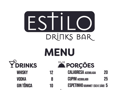 Simple bar menu design flyer design illustration menu bar menubar photoshop