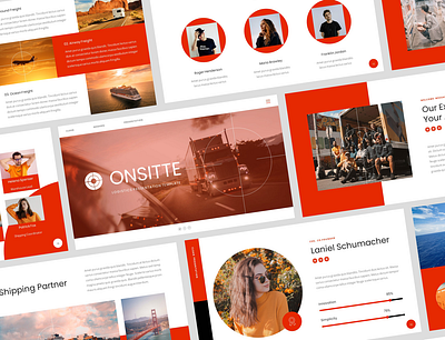 Onsitte – Logistics PowerPoint Template transport