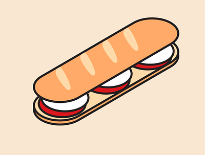 Day 3 - sandwhich design food hotdog illustration sandwich tutorial tutsplus vector