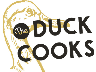 The Duck Cooks Logo Version 2 branding ducks gold illustration logo