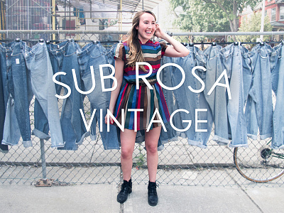 Sub Rosa Vintage branding local small business toronto vintage web design website