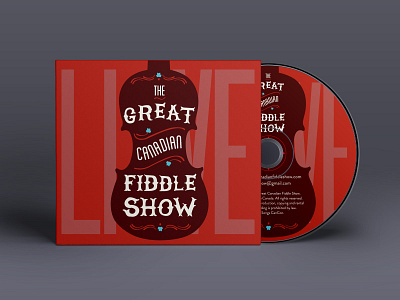 The Great Canadian Fiddle Show Live Album album art canadian cd fiddle lettering live show music print