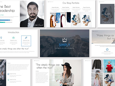 Simply - Presentation Template agency creative freebies gallery infographic keynote lookbook pitchdeck portofolio powerpoint professional simple
