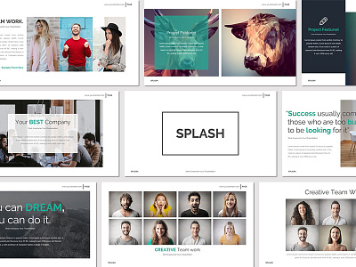 Splash - Presentation Template agency creative freebies gallery infographic keynote lookbook pitchdeck portofolio powerpoint professional simple