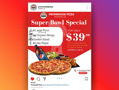 Social Media Ads adobe illustrator adobe photoshop advertisment instagram post pizza restaurant socialmedia