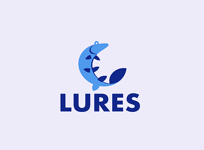 LURES design flat logo minimal vector