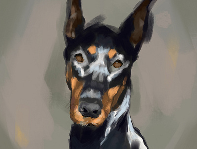 dog painting animal art cut digital digitalart dog painting