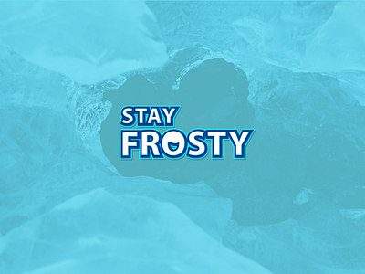 Stay Frosty logo cold design frosty logo