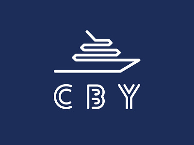Cardboardyachts blue boats logo ship yachts