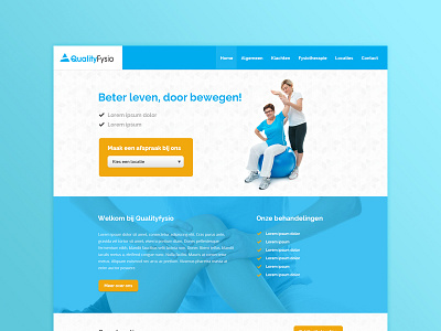 Physiotherapy website blue freehealthcare physiotherapy webdesign