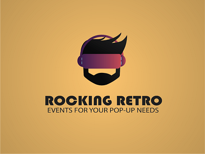 Logo for prog rock pop-up club brand design illustrator logo