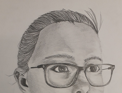 Pencil drawn self portrait