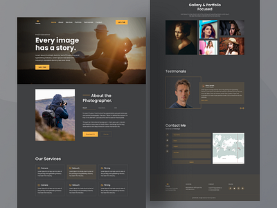 Photography Service Landing page