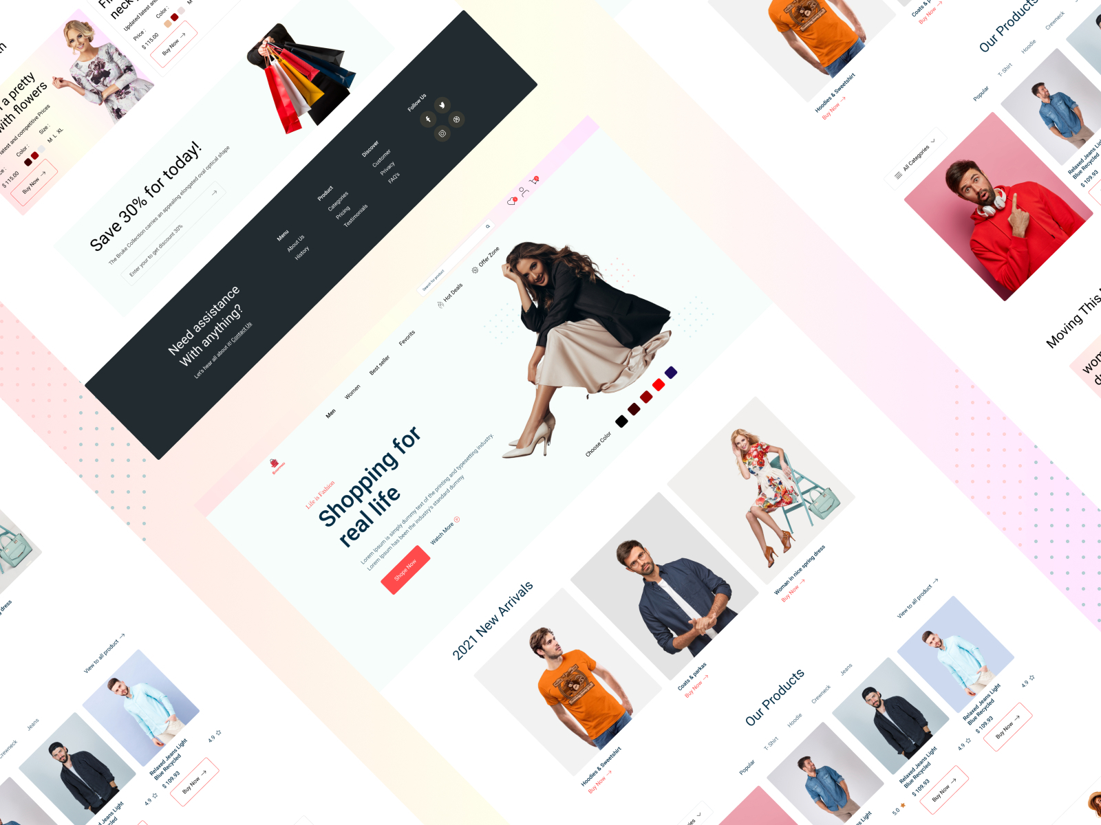 Shopping Landing Page by Alamin Hasan on Dribbble