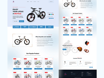 Product landing page (Bicycle) 2022 trend bycicle cart clean colorful design ecommerce interface landing page minimalist online shop popular design product service ui uidesign ux web design website