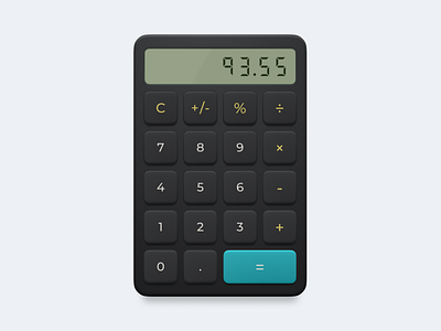 Retro Calculator 3d 3d ui app desig autolayout calc calculator calculator ui figma neomorphism skeuomorphism ui ui des ui design