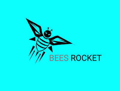 logo for BEES Rocket company banner branding design flyer graphic design illustration logo vector