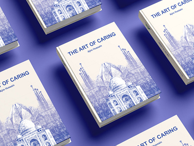 Book cover (The art of caring) behance blue book book cover book cover design book covers branding design illustrating illustration illustrator india minimal pantone color photoshop poster print publication typography vector