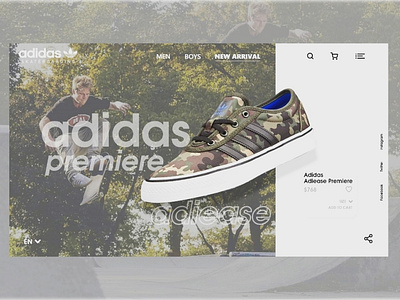 Adidas skateboarding landing page