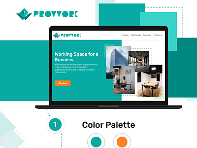 Prowork web design Home Page co working space digital marketing website home page ui design web design