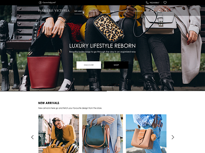 isabelle victoria- ladies luxury bag website branding design fashion luxury brand web