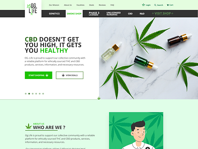 OG life: plant selling company website design plant shop web