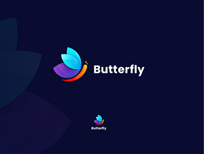 Butterfly Gradient Logo animal beauty branding business butterfly colorful company design gradient illustration logo design modern personal vector wings