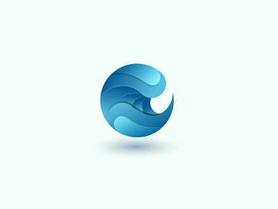 Wave Logo Design app business company design fluid gradient icon logo design modern tech water wave