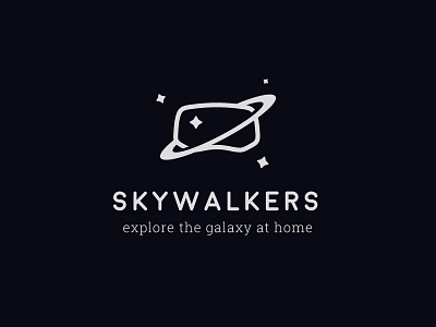 Skywalkers logo - A space-VR experience branding illustrator logo reality space virtual vr