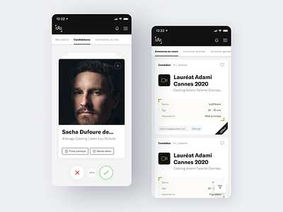 Troupers - Responsive examples cards casting figma minimalist mobile product product design responsive swipe ui ux