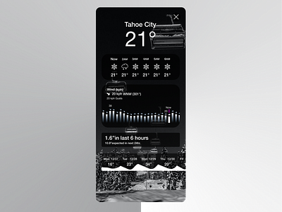 Daily UI 37 | Weather - Ski (Snow Forecast) app design ui