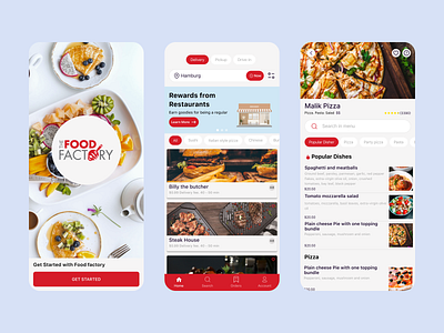 Food Delivery App app design flat minimal ui ux web