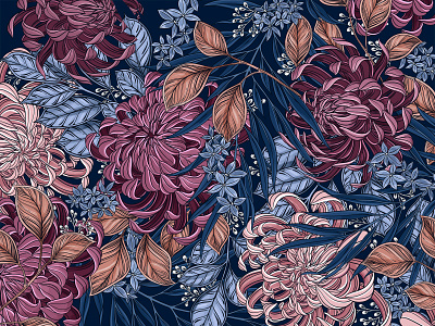 Chrysanthemum Illustrated Pattern