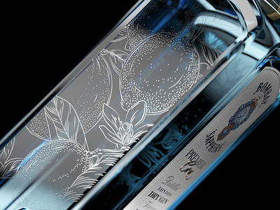 Bombay Sapphire Bottle Etching