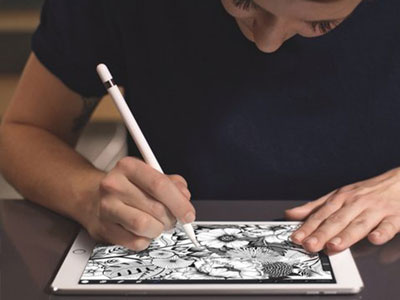 Illustration for Apple iPad Pro Keynote 2016 apple botanical design floral illustration ipad pattern pencil stylus tablet