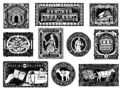 Vintage Inspired Stamps for Beekman 1802