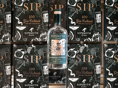 Sipsmith Gin Cocktail Book book book cover botanical botanical illustration branding drawing illustration lettering packaging pattern surface design typography