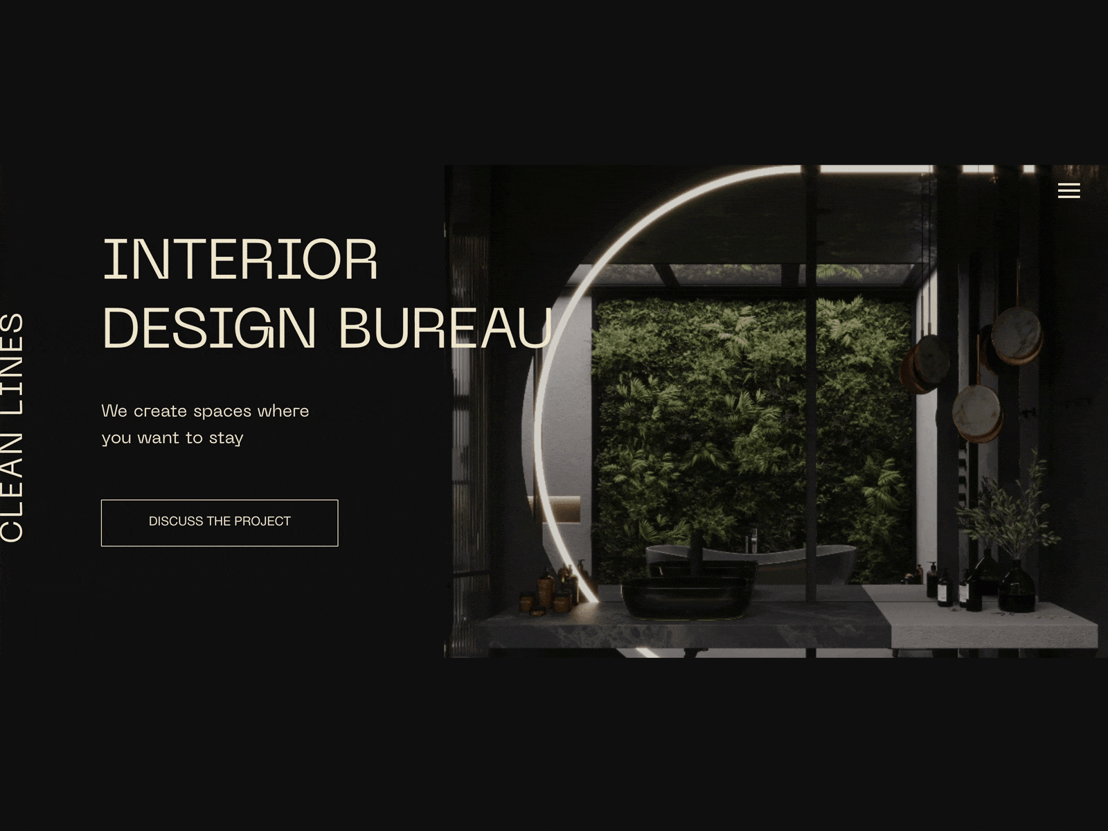 Interior Design Bureau “Clean Lines” figma interior design landing page tilda ui ux web design